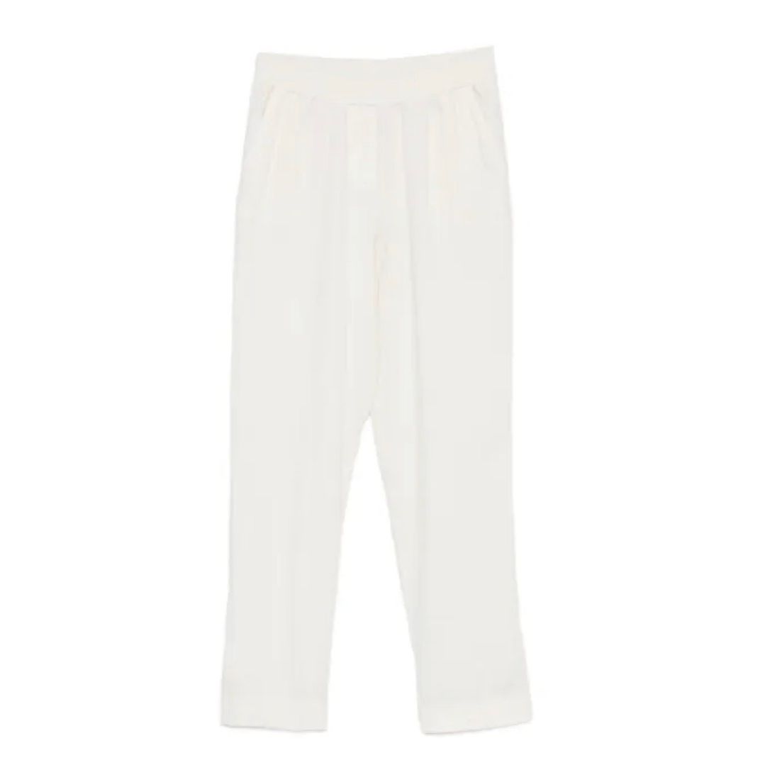 Rosso 35 Elasticated Trousers In White Nwt Size 42/8
